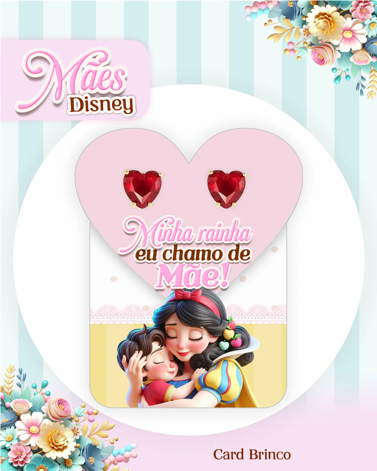 Kit Digital Dia das Mães Princesas da Disney Arquivos em Pdf  18
