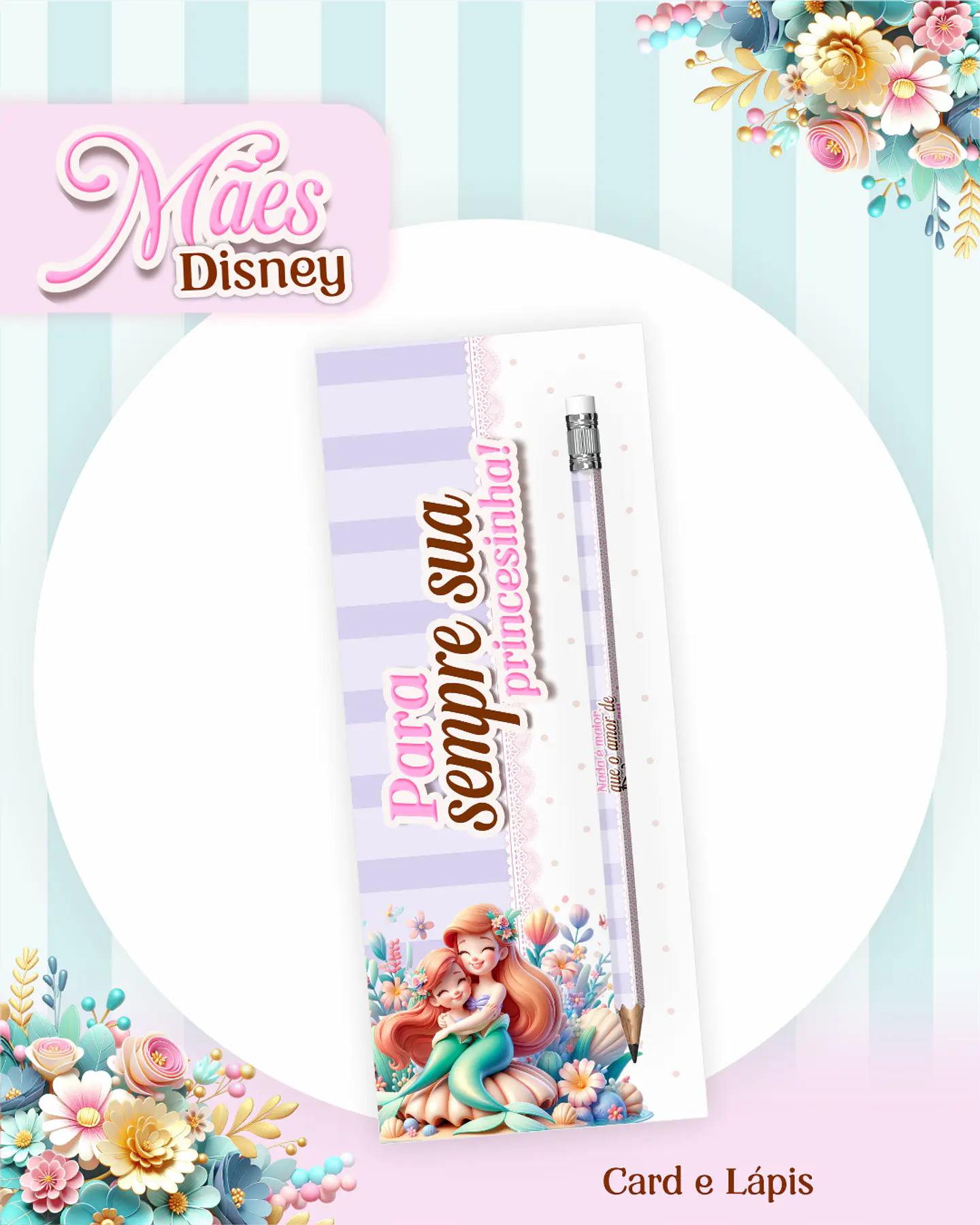 Kit Digital Dia das Mães Princesas da Disney Arquivos em Pdf  19