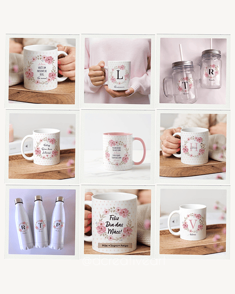 15 Artes para Caneca Dia das Mães Arquivo Jpg