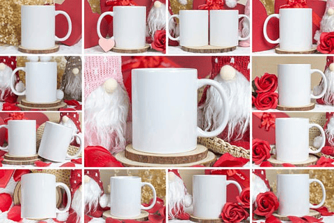 17 Mockups para Caneca Arquivo Editável 