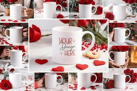 15 Mockups para Caneca Arquivo Editável