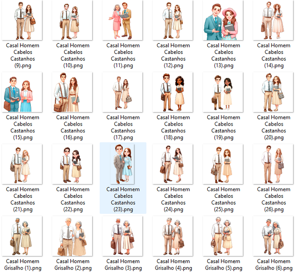 Kit Digital Casal Jw Arquivos em Png   2