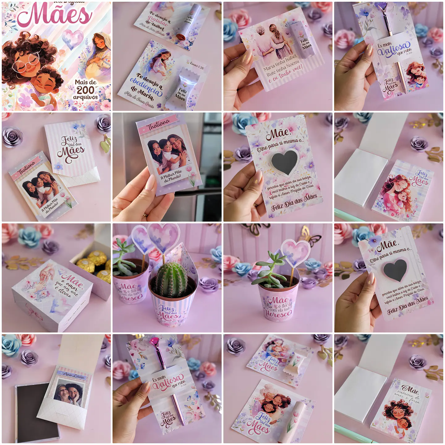 Kit Digital Dia das mães Mimos Arquivos em Png 1