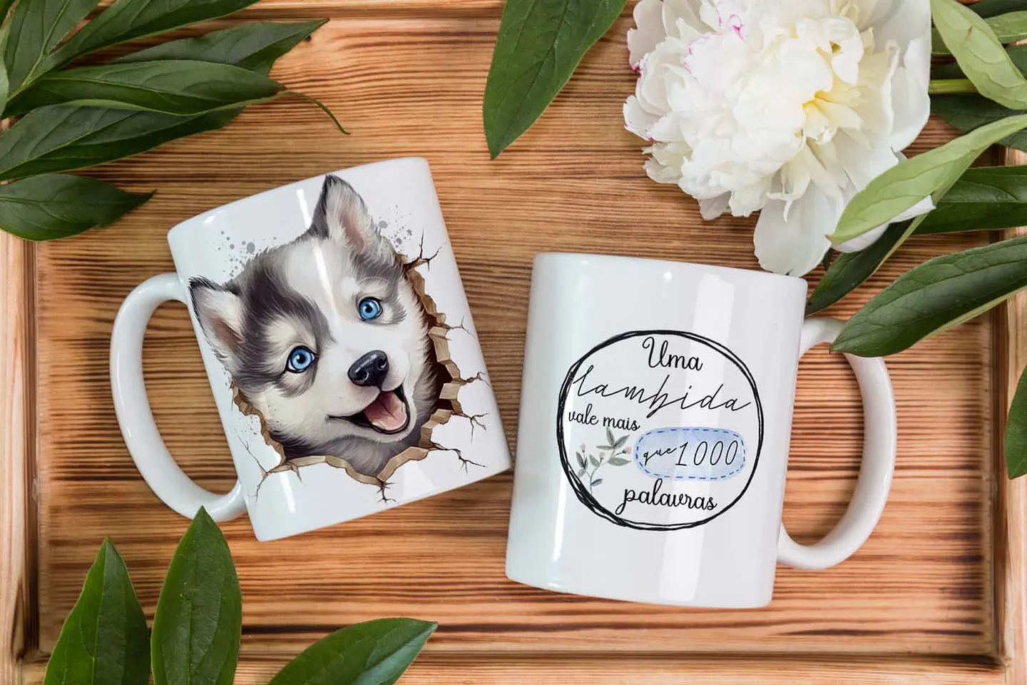 5 Artes para Caneca Pets Dogs 3D Arquivo em Editável 1