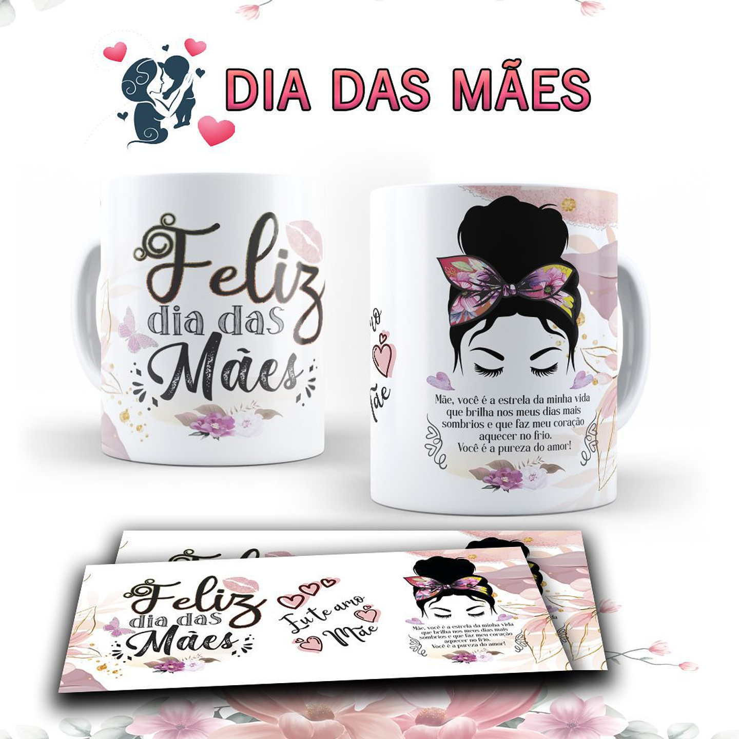 15 Artes para Caneca Dia das Mães Arquivo em Editável   1