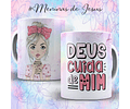 9 Artes para Caneca Menina de Jesus Arquivo em Editável 