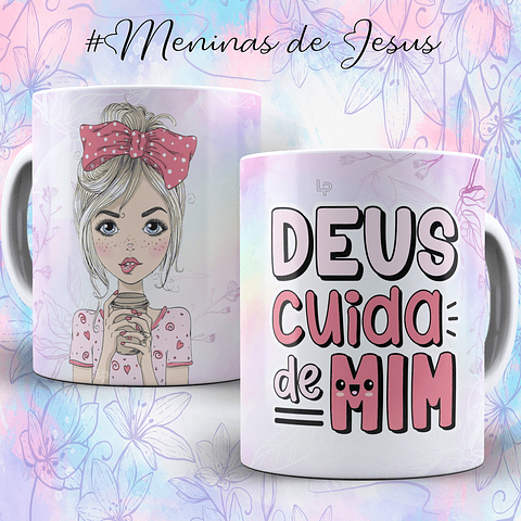 9 Artes para Caneca Menina de Jesus Arquivo em Editável 