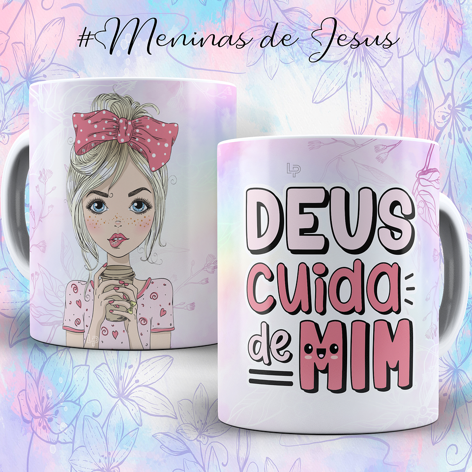 9 Artes para Caneca Menina de Jesus Arquivo em Editável  1