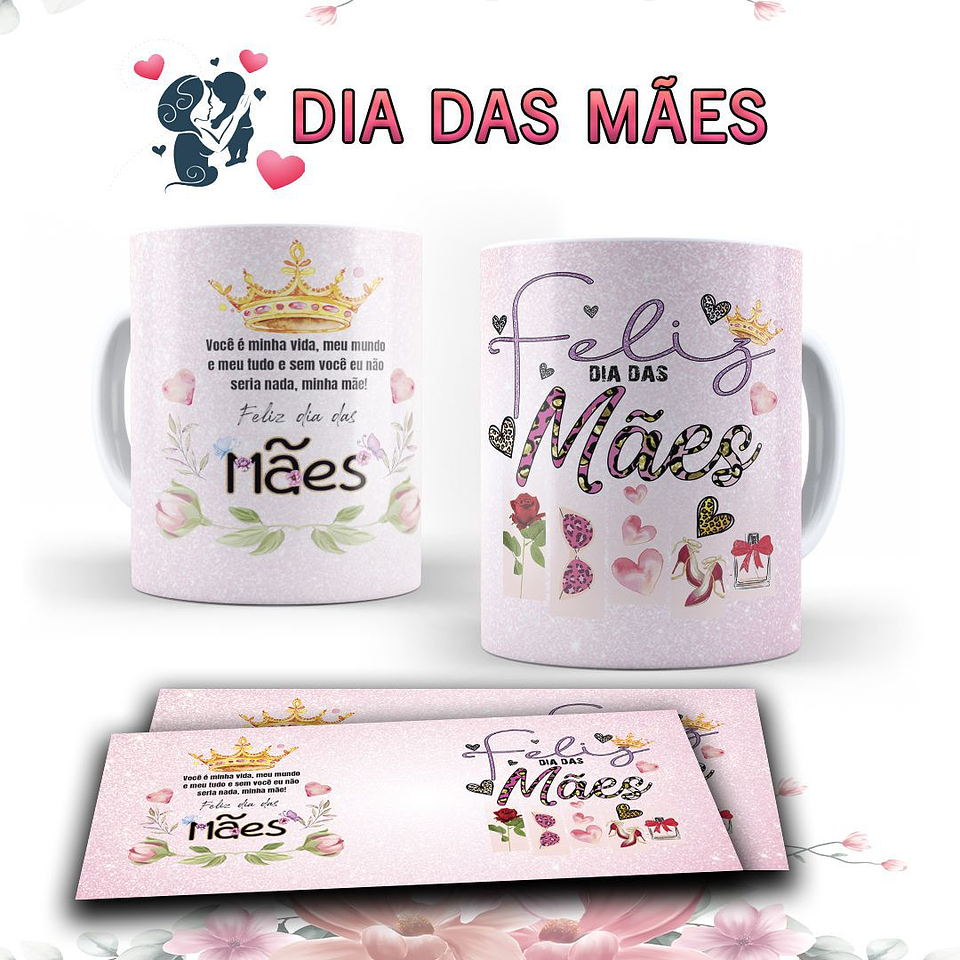 15 Artes para Caneca Dia das Mães Arquivo em Editável   6