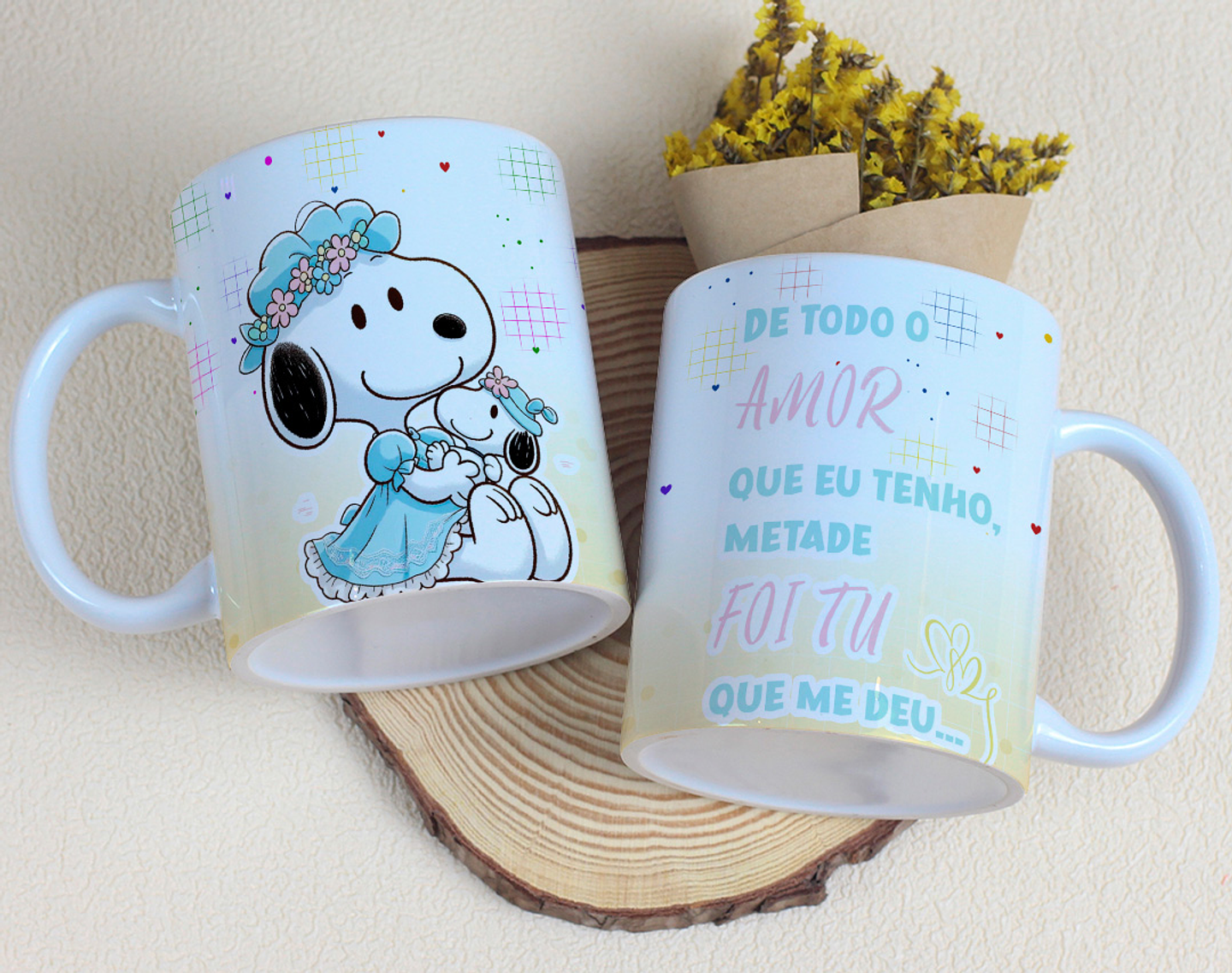 20 Artes para Canecas Snoopy Dia das Mães Arquivo Editável 3