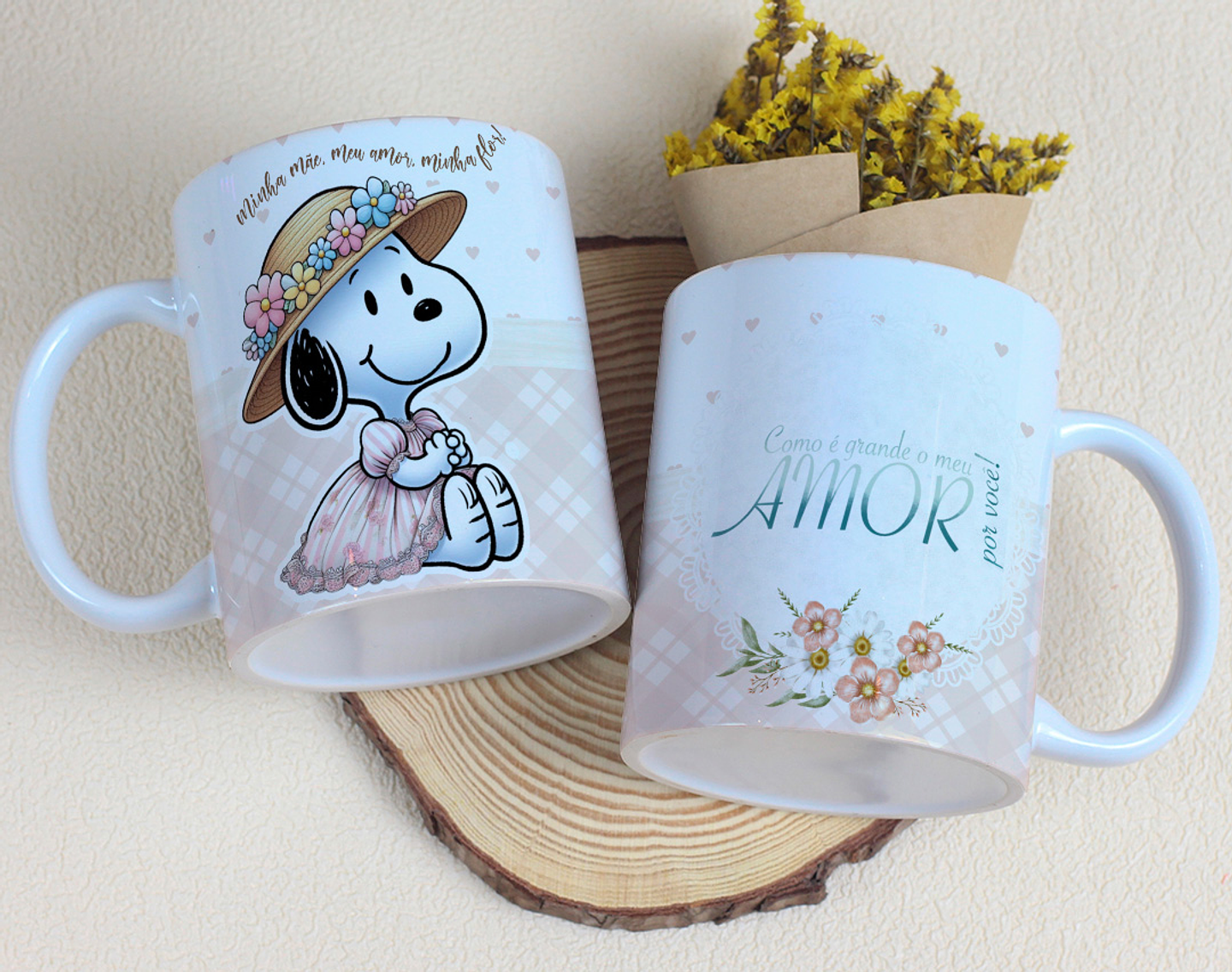 20 Artes para Canecas Snoopy Dia das Mães Arquivo Editável 4