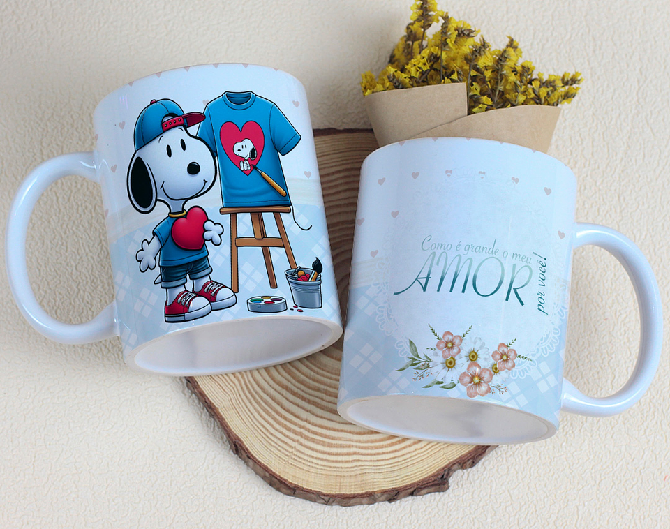 20 Artes para Canecas Snoopy Dia das Mães Arquivo Editável 5