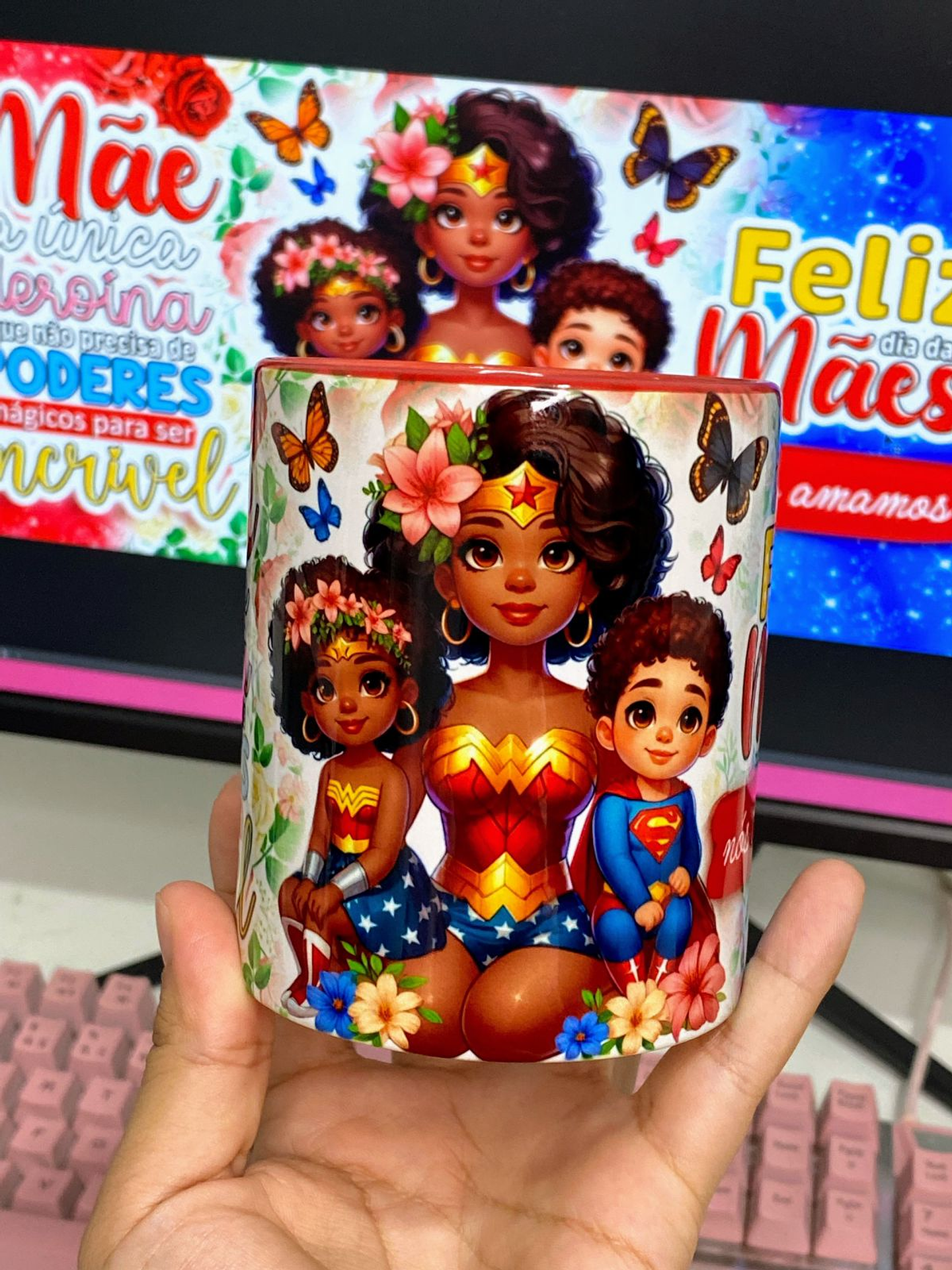 30 Artes para Canecas Dia das Mães Mulher Maravilha Arquivo Jpg 4