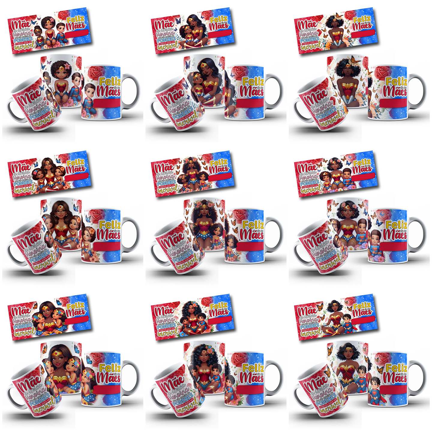 30 Artes para Canecas Dia das Mães Mulher Maravilha Arquivo Jpg 7