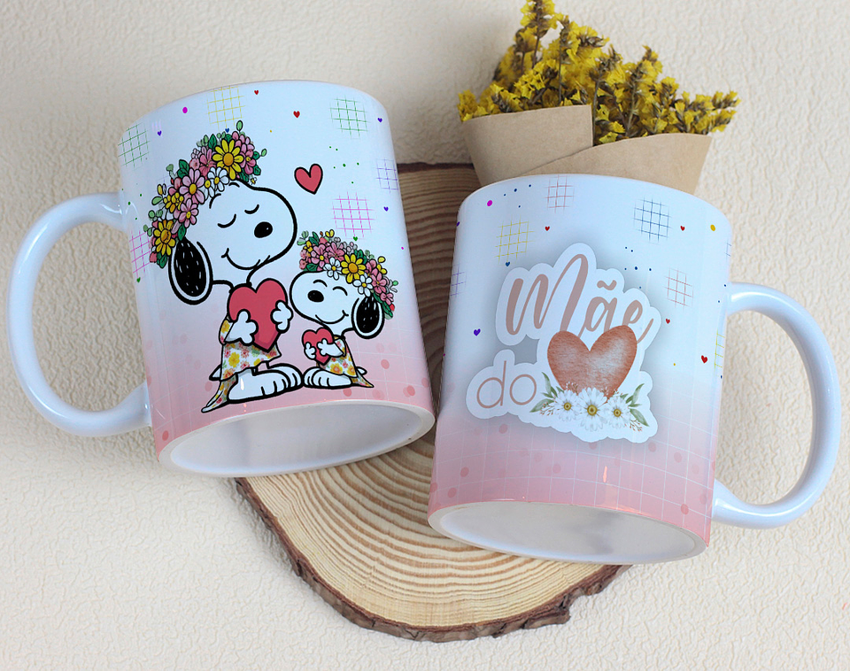 20 Artes para Canecas Snoopy Dia das Mães Arquivo Editável 8