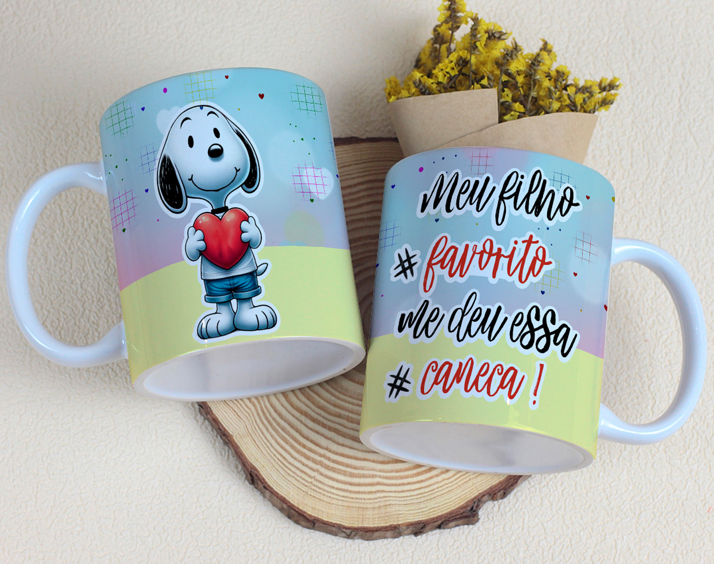 20 Artes para Canecas Snoopy Dia das Mães Arquivo Editável 9