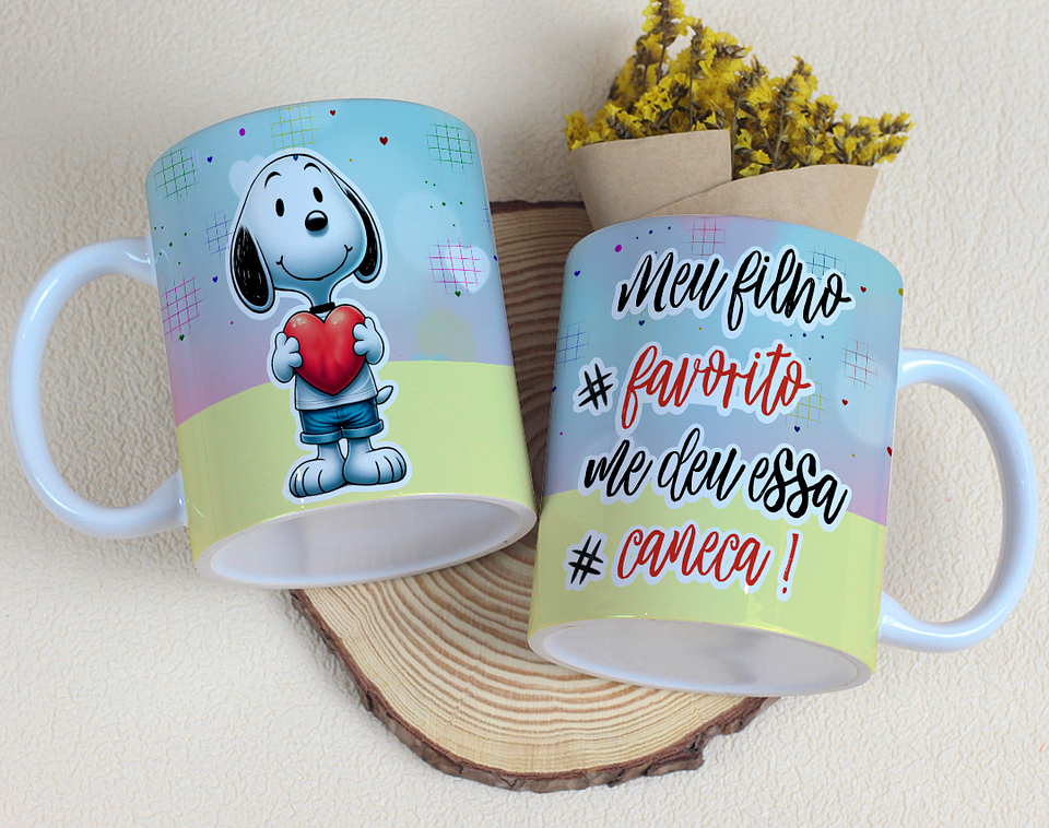 20 Artes para Canecas Snoopy Dia das Mães Arquivo Editável 9
