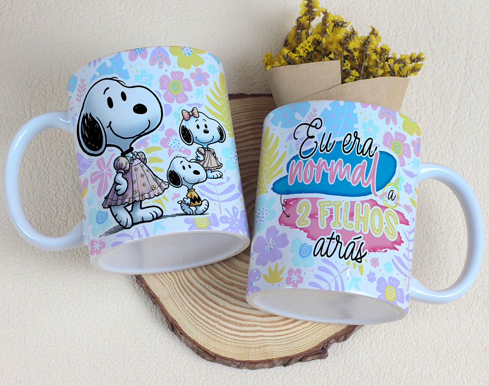 20 Artes para Canecas Snoopy Dia das Mães Arquivo Editável 10