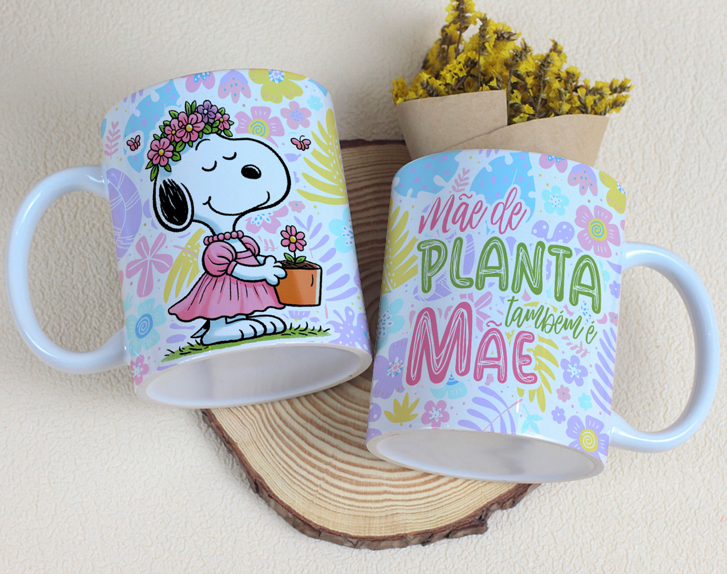 20 Artes para Canecas Snoopy Dia das Mães Arquivo Editável 11