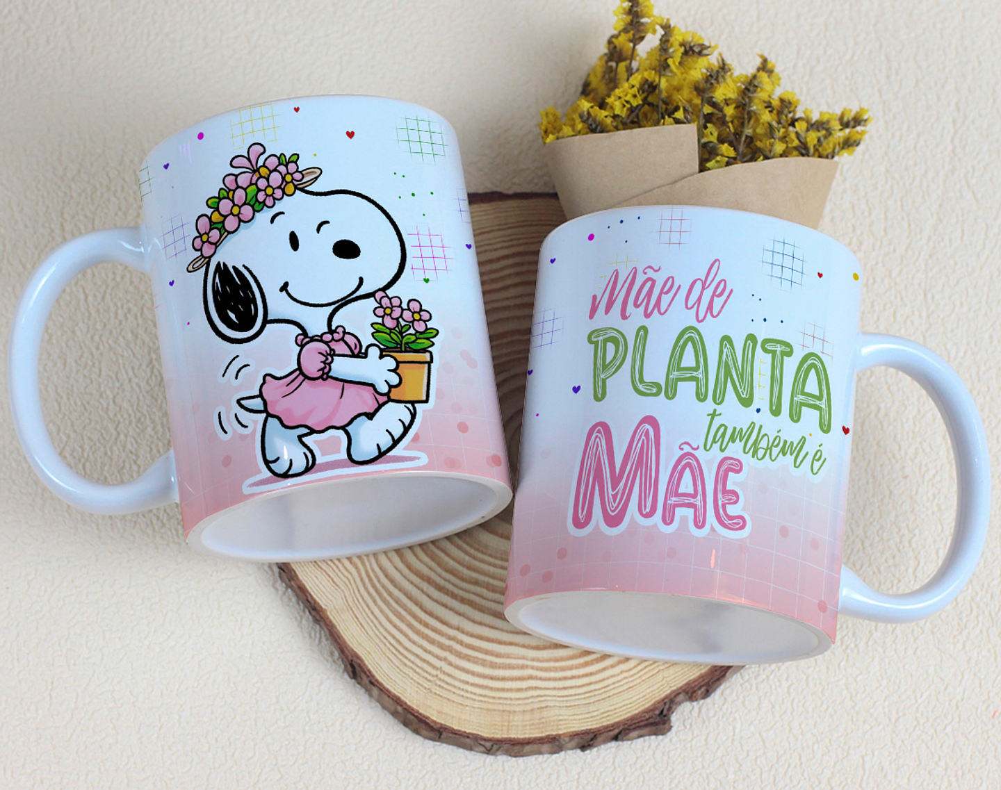 20 Artes para Canecas Snoopy Dia das Mães Arquivo Editável 12