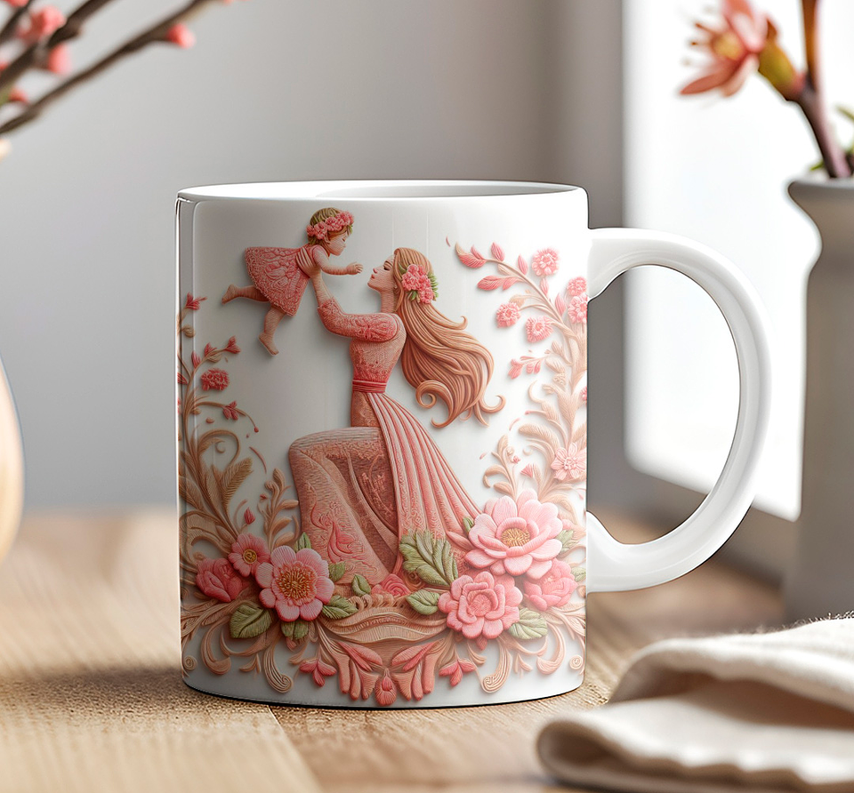 10 Artes Caneca Dia das Mães 3D Arquivo em Jpg 1