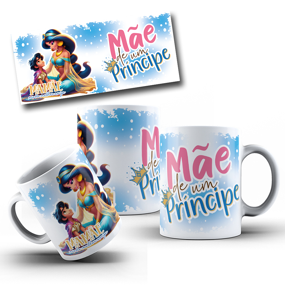 24 Artes para Canecas Dia das Mães Princesas da Disney Arquivo em Jpg 3