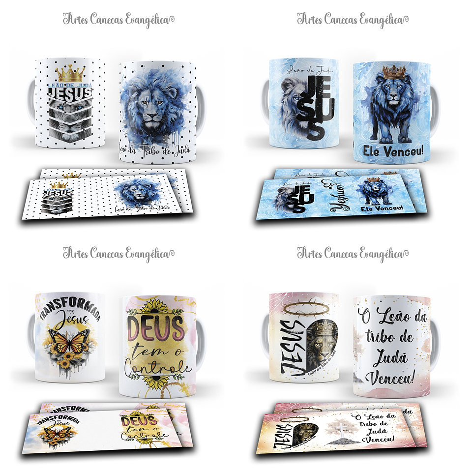 49 Artes para Caneca Gospel Arquivo Editável  1