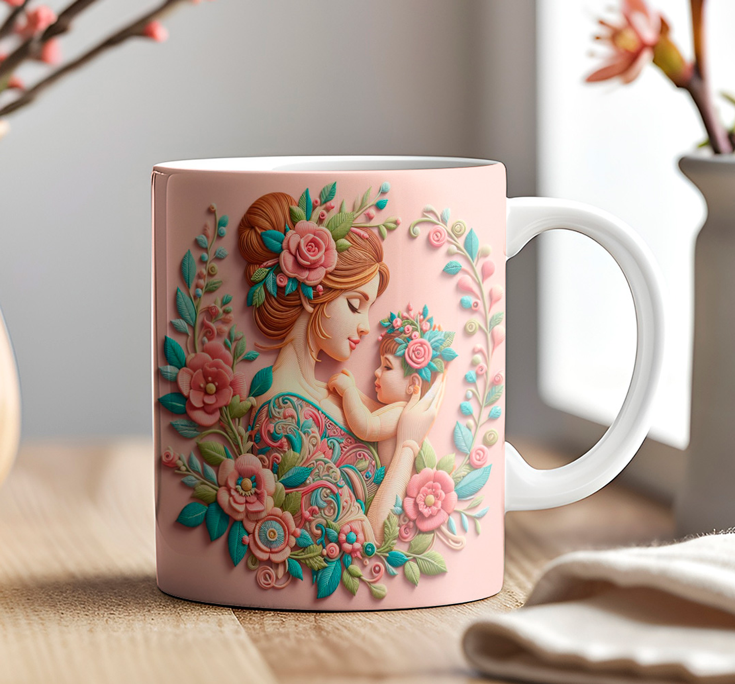 10 Artes Caneca Dia das Mães 3D Arquivo em Jpg 2