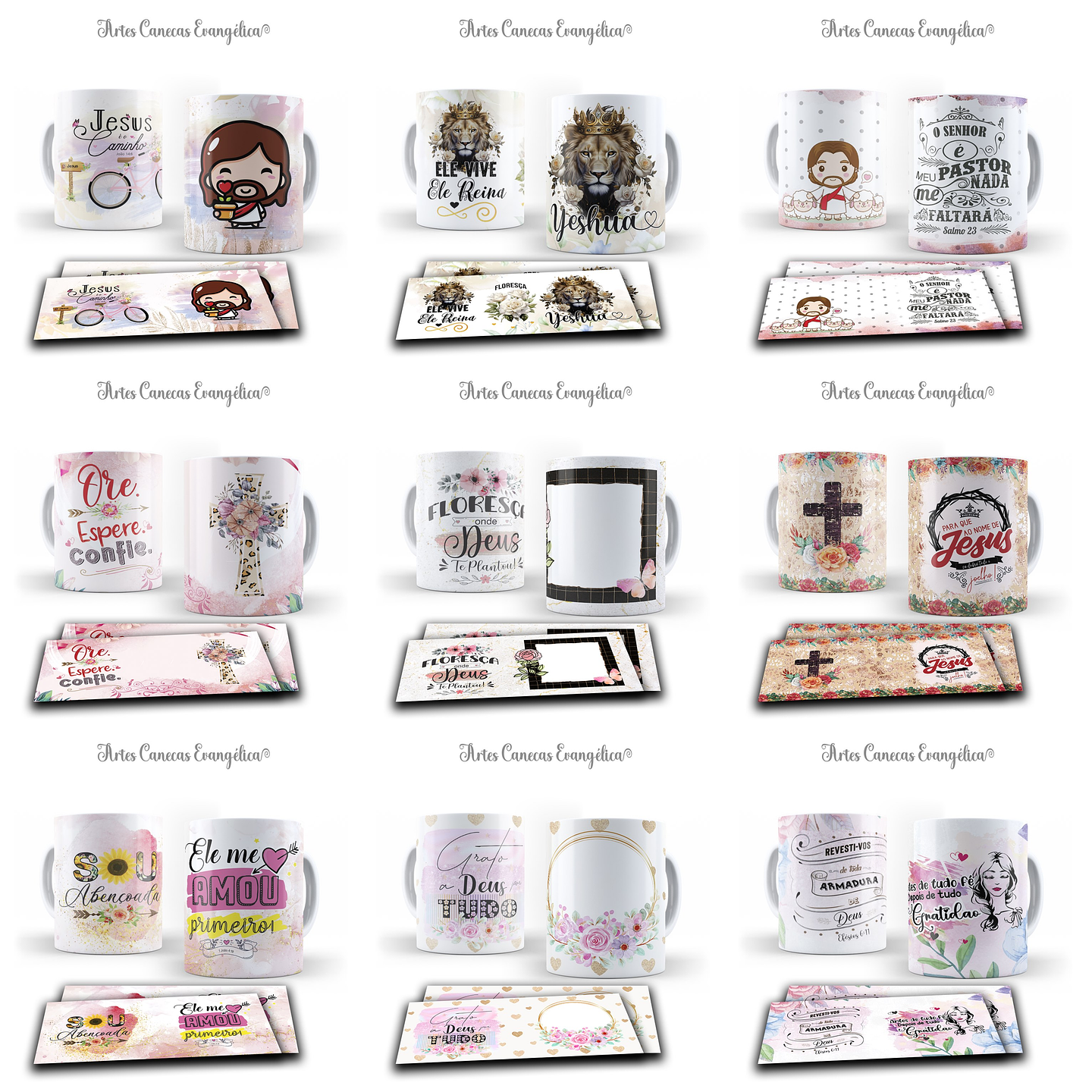 49 Artes para Caneca Gospel Arquivo Editável  2