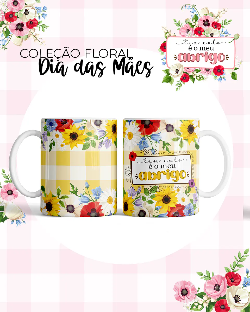Kit Digital Floral Dia das Mães Arquivos em Png  3