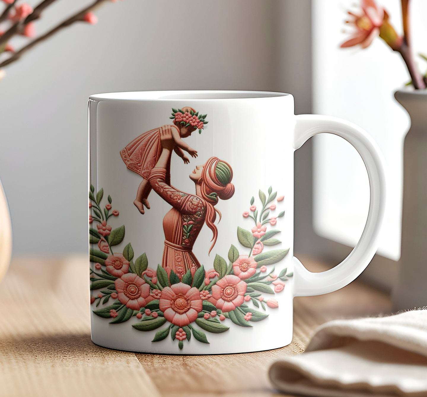 10 Artes Caneca Dia das Mães 3D Arquivo em Jpg 3