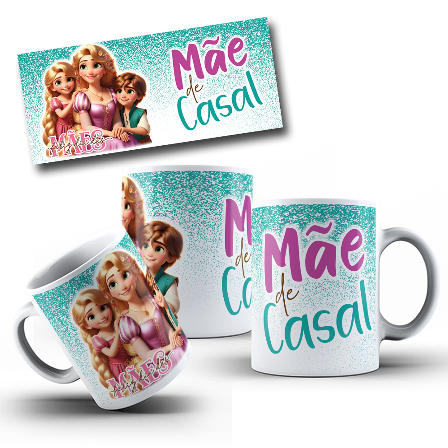 24 Artes para Canecas Dia das Mães Princesas da Disney Arquivo em Jpg 6