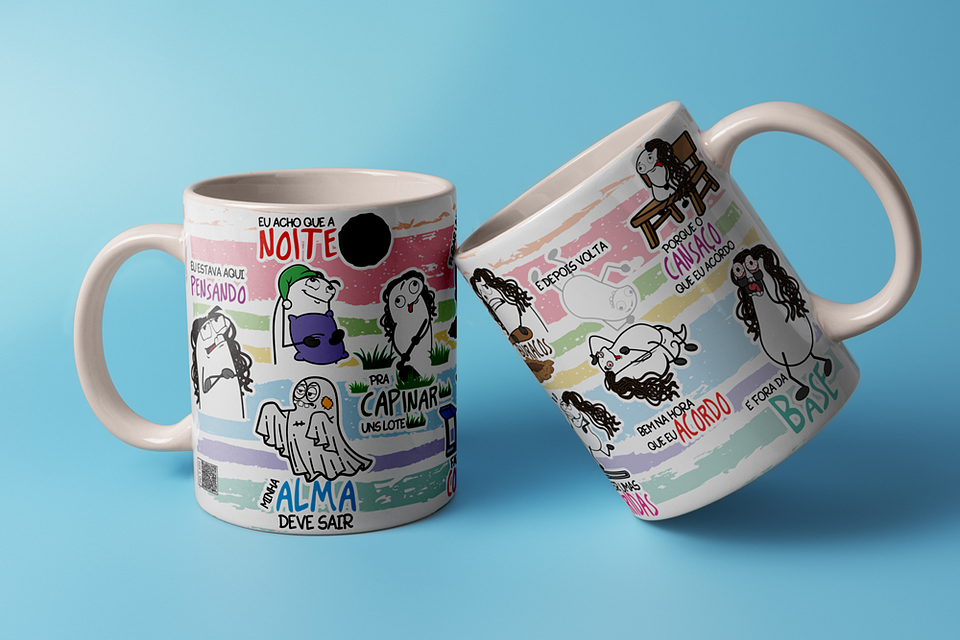 Arte Caneca Eu estava pensando, eu acho que a noite minha alma deve sair pra capinar uns lote Arquivo em Jpg  1