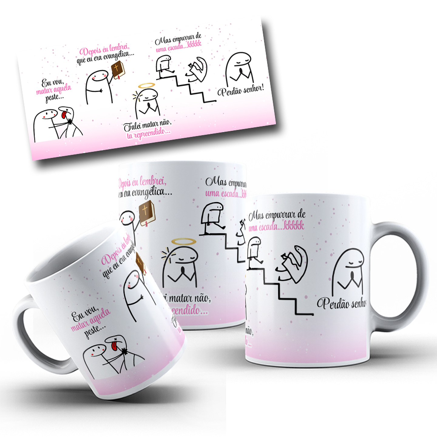 Arte Caneca Flork eu vou matar aquela peste Arquivo Editável 1