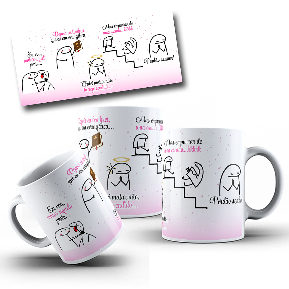 Arte Caneca Flork eu vou matar aquela peste Arquivo Editável 1