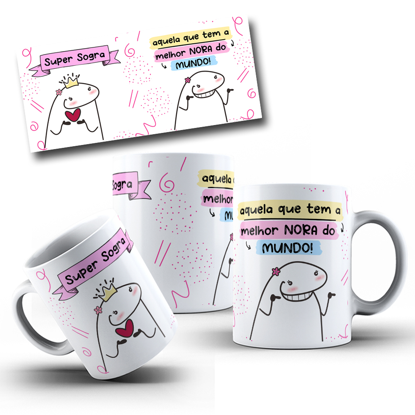 Arte para Caneca Flork Super Sogra  Arquivo em Jpg 1