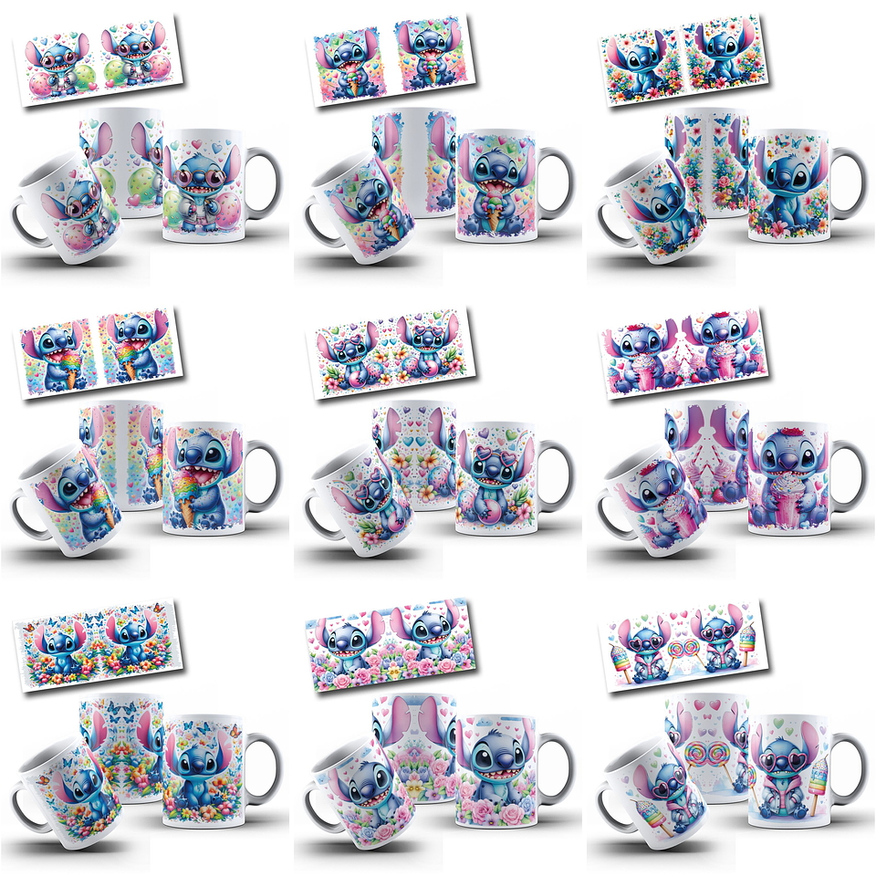40 Artes para Caneca Stitch Arquivos em Jpg 2