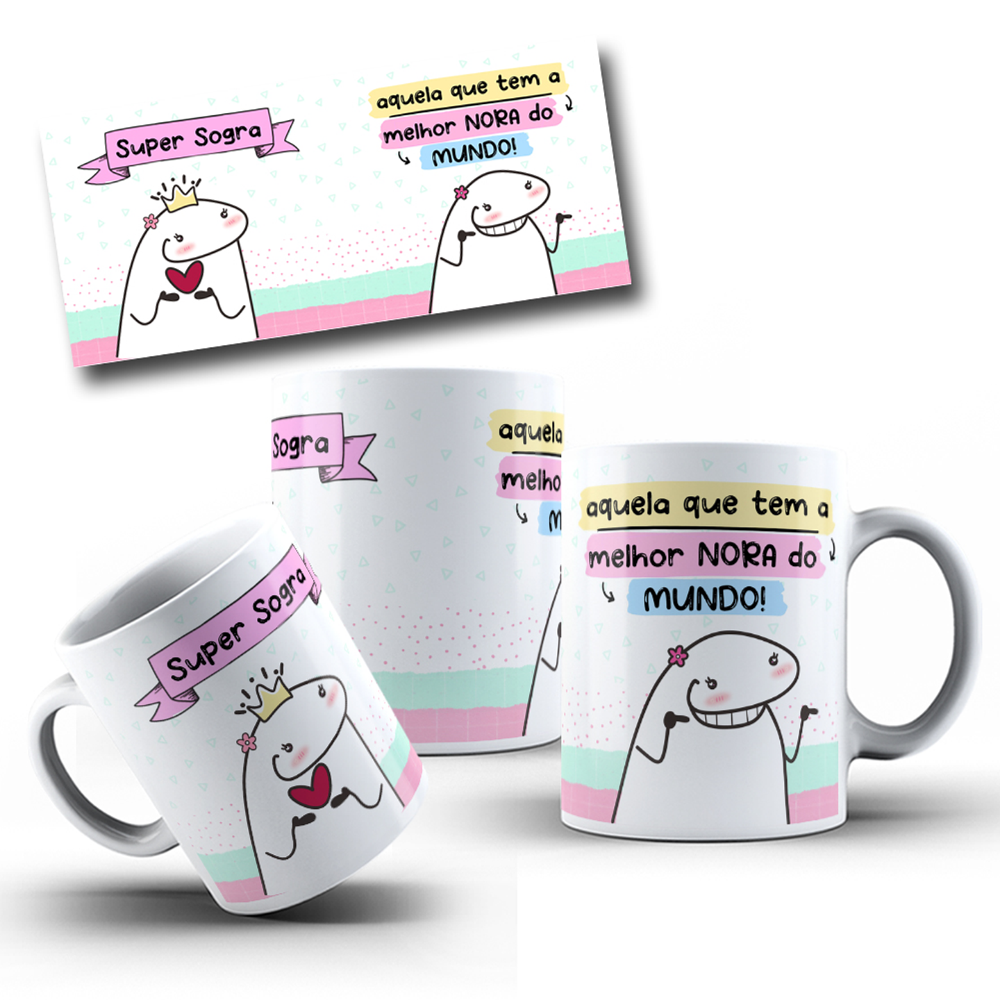 Arte para Caneca Flork Super Sogra  Arquivo em Jpg 6
