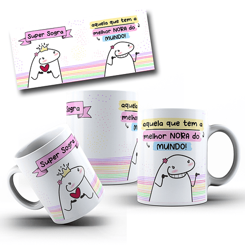 Arte para Caneca Flork Super Sogra  Arquivo em Jpg