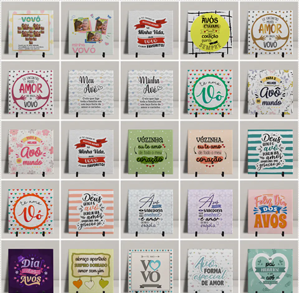 141 Artes para Caneca e Azulejo Dia dos Avós Arquivos Editável + Jpg 2