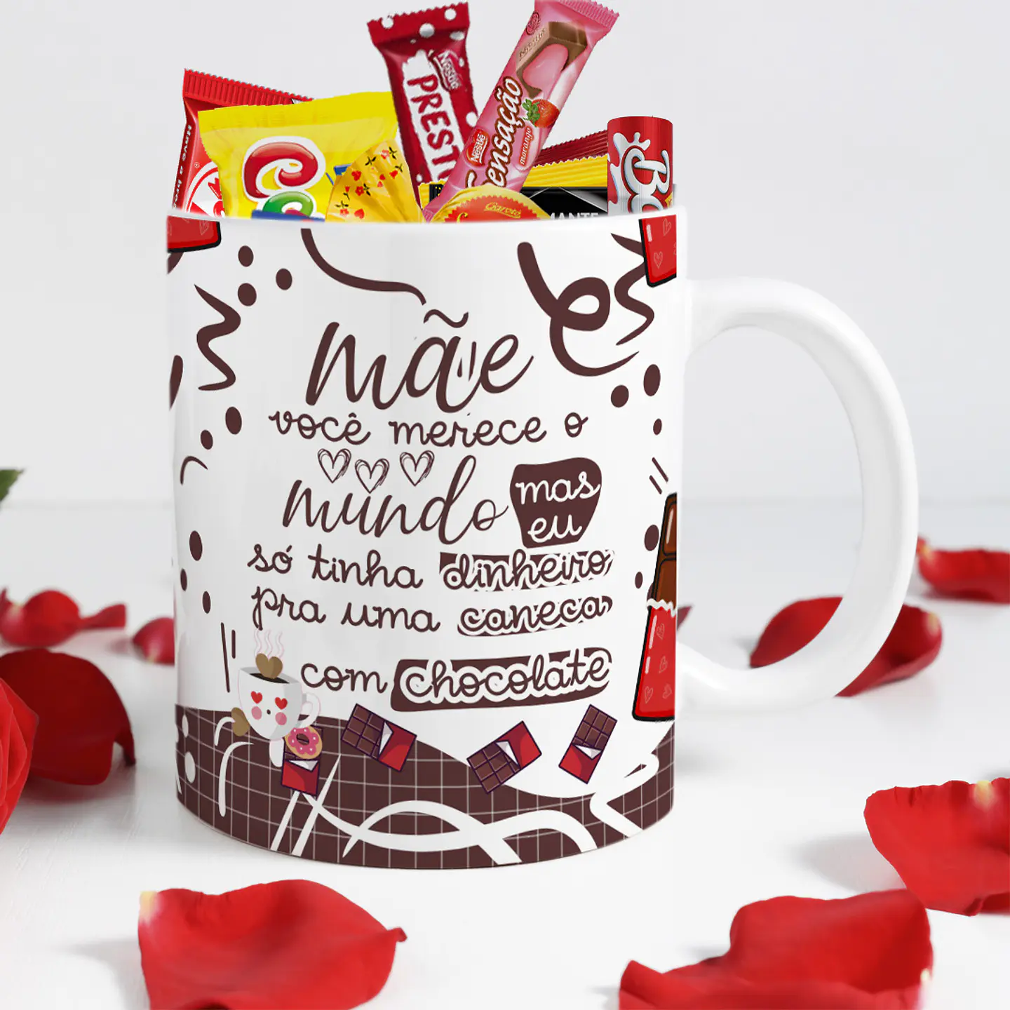 28 Artes para Caneca Dia da Mães Chocolate Arquivos Editável + Jpg 1
