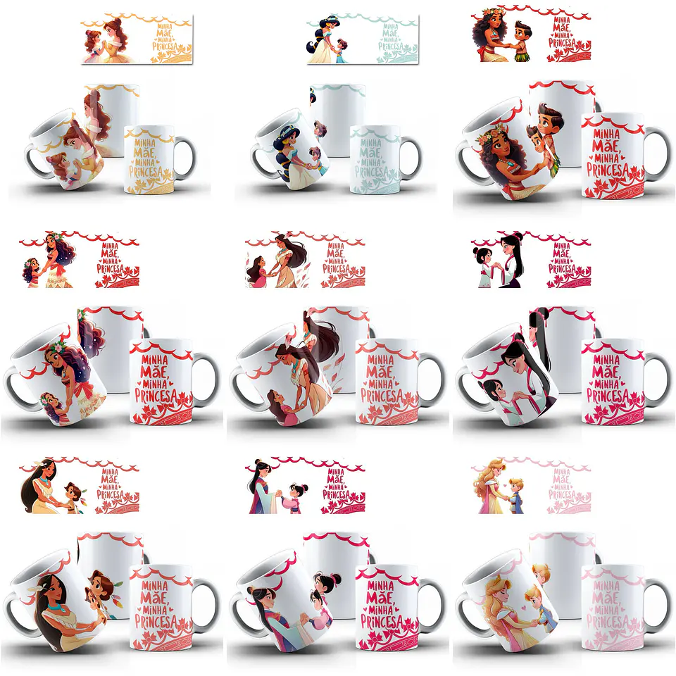 24 Artes para Caneca Minha Mãe Minha Princesa Dia das Mães Arquivos em Jpg 2