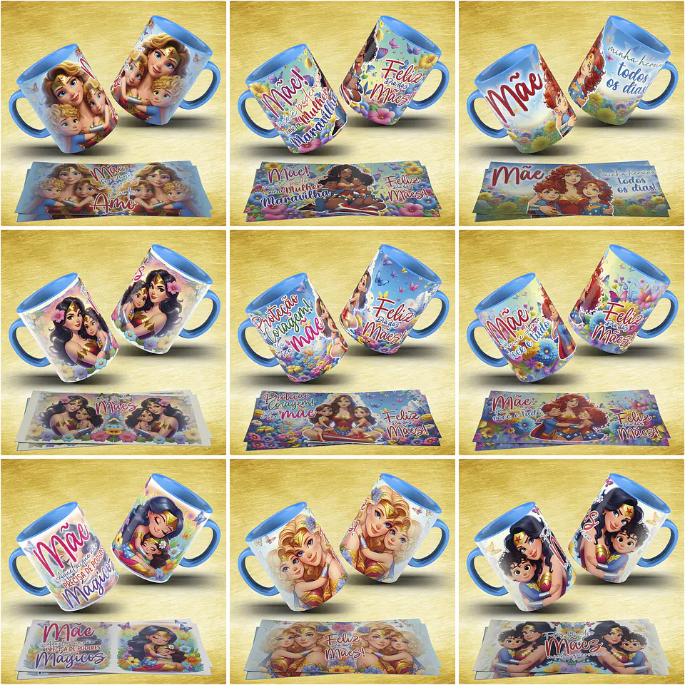 35 Artes para Caneca Dia da Mães Heróinas Arquivos em Jpg  3