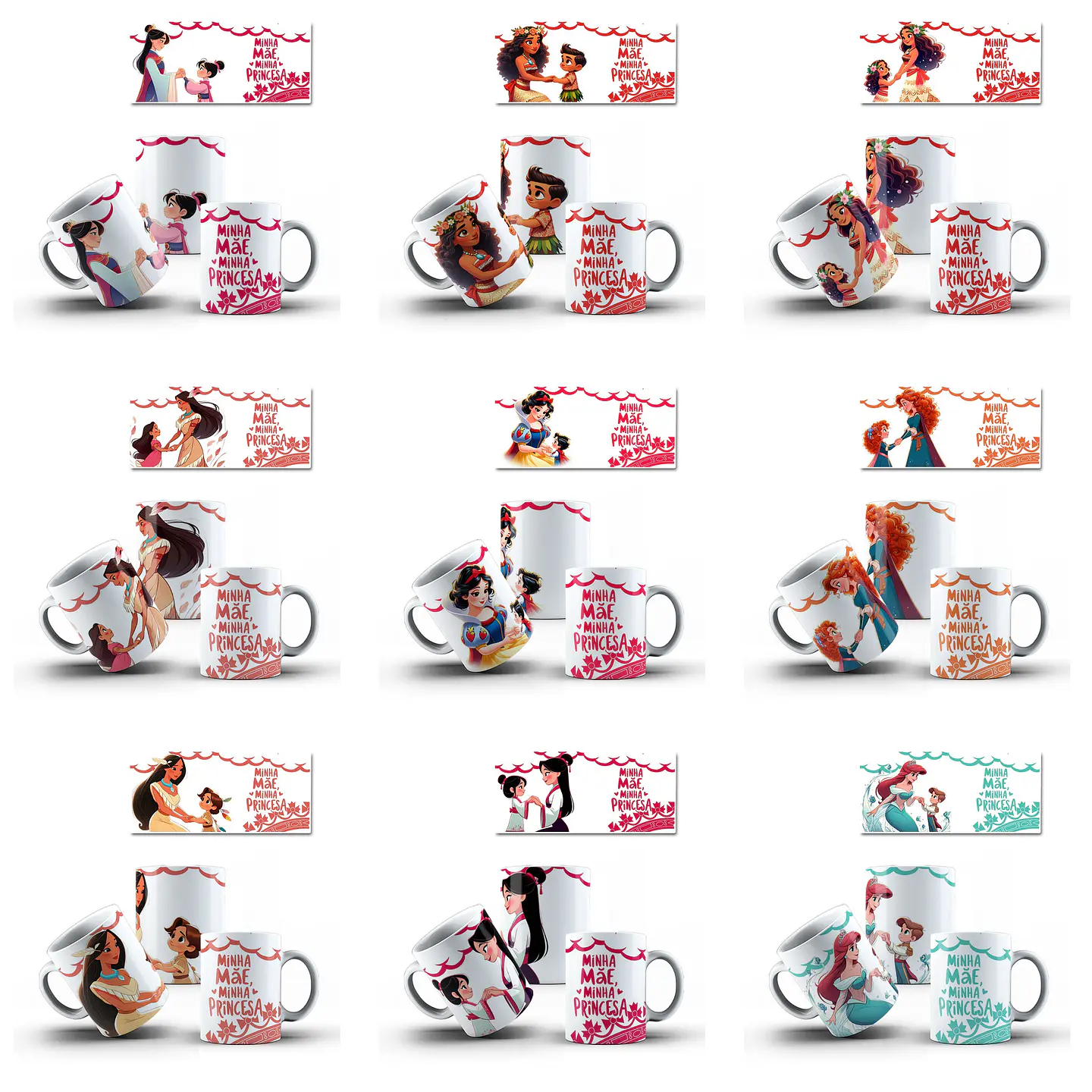 24 Artes para Caneca Minha Mãe Minha Princesa Dia das Mães Arquivos em Jpg 1