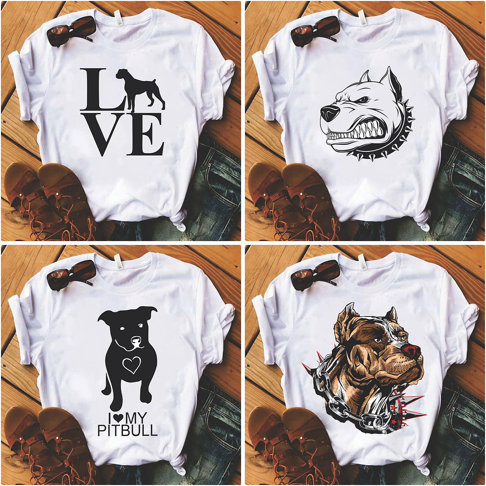 18 Artes para Camisa Dog Pitbul Arquivos em Jpg  1