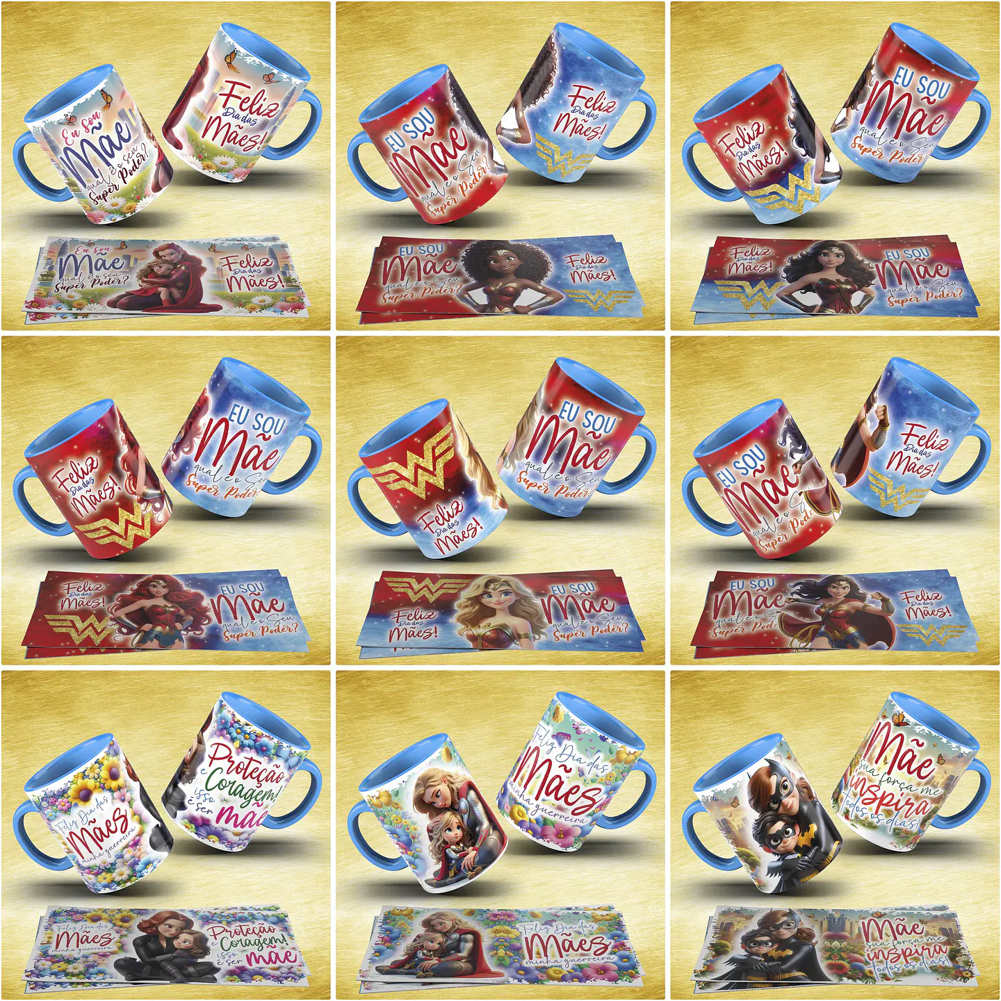 35 Artes para Caneca Dia da Mães Heróinas Arquivos em Jpg  5