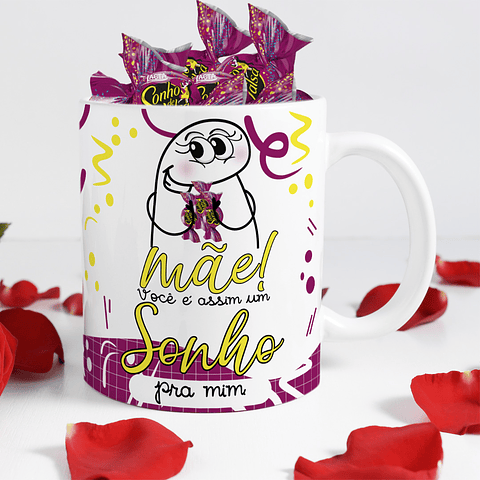 14 Artes para Caneca Dia da Mães Chocolate Flork Arquivos Editável + Jpg