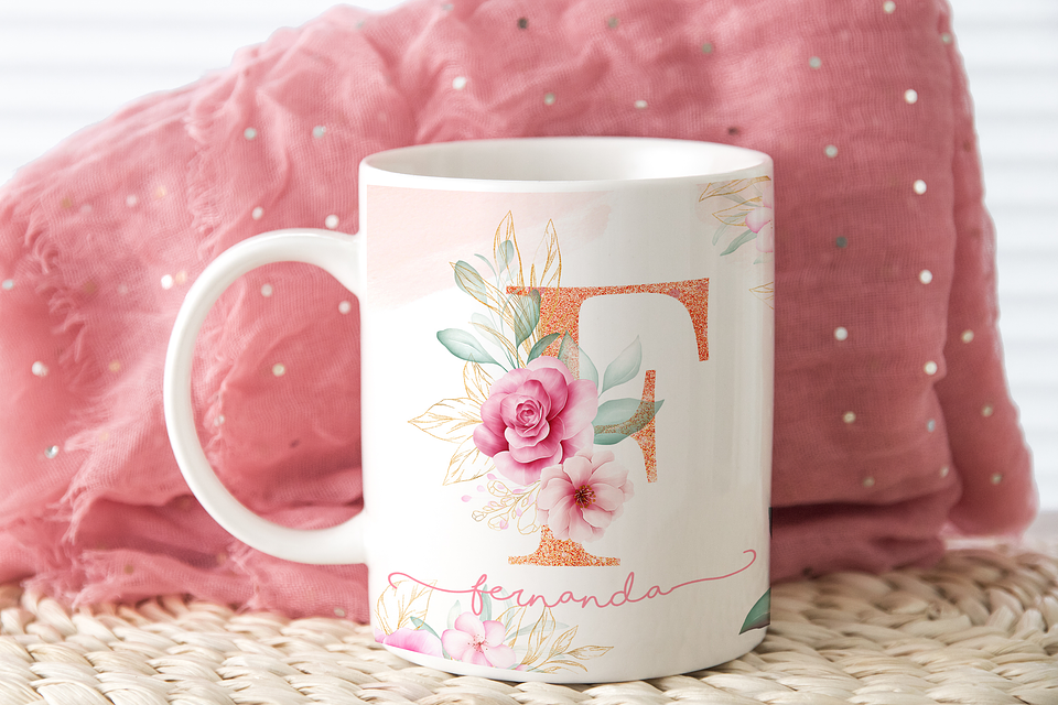 25 Artes para Caneca Alfabeto Floral Dia das Mães Arquivos em Jpg 4