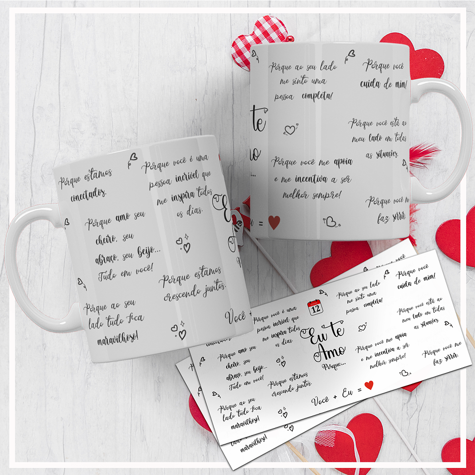 12 Artes para Caneca Dia dos Namorados Arquivos Editáveis + Jpg  3