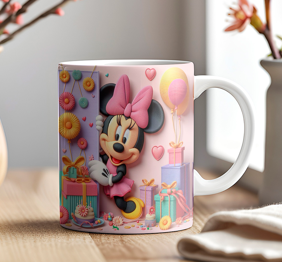 9 Artes para Caneca Aniversário Disney 3d Arquivos em Jpg 4
